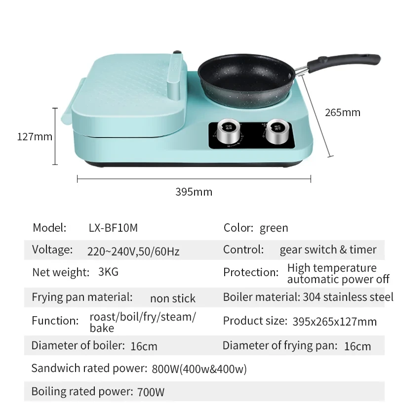 compact 4 in 1 sandwich maker for small kitchens