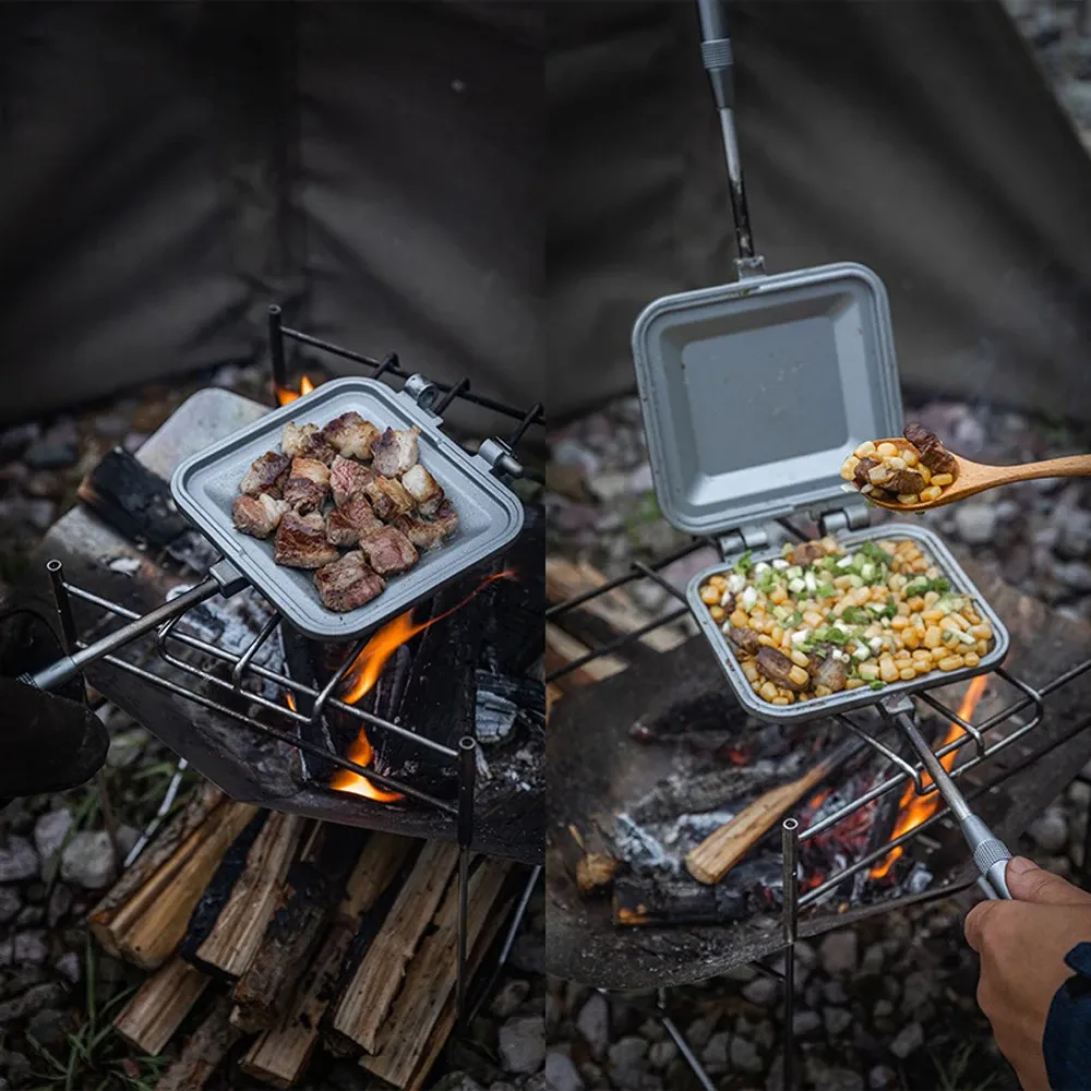 compact design direct flame sandwich press for minimal storage