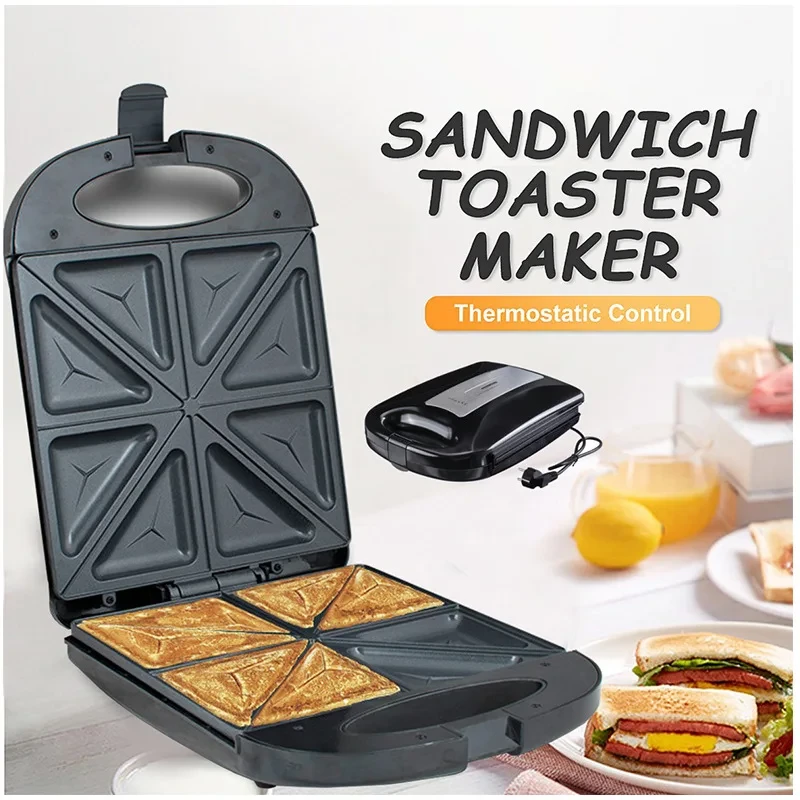 family sized sandwich press with removable grilling plates