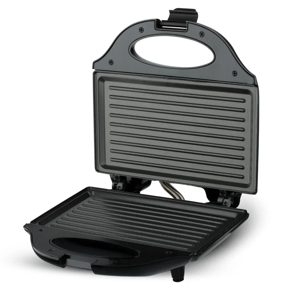 portable electric panini press with removable griddle plates